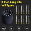 HOTO Electric Screwdriver Rechargeable, 3.6V Cordless Screwdriver Set USB-C, 1/4'' Hex Bits, 3 Torque Settings, 1500mAh Battery, LED Light & 12 S2 Metal Bits for Furniture/Electrical Repairs