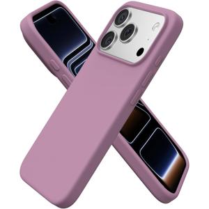 ORNARTO Compatible with iPhone 17 Pro Case 6.3", Slim Liquid Silicone 4 Layers Full Covered Soft Gel Rubber Shockproof Cover, Protective Phone Case for iPhone 17 Pro-Lilac Purple