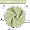 Basic Medium Bath Towels 24x48 Inches Pack of 6 Sage Green Color Soft and Absorbent Multipurpose Cotton Towels for Bathroom, Spa, Gym, Salon, Hotel, Clinics and Everyday Use