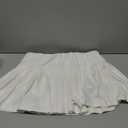 SOLY HUX Women's Skirt Sets 2 Piece Outfits Long Sleeve Crop Top with Pleated Mini Skirt Set Activewear Party Outfits for Women Plain White X-Large