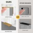 Goldenwarm 15 Pack Champagne Bronze Cabinet Pulls - 5-1/16 in Gold Finger Pulls, Brushed Bronze Edge Pulls for Kitchen