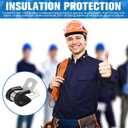 Shimeyao 200 Pcs 3/8 Inch Cable Stainless Steel Pipe Clamps Rubber Coated Cushioned Insulated Wire Clamp for Pipe Fuel Line Hose Cord Tube