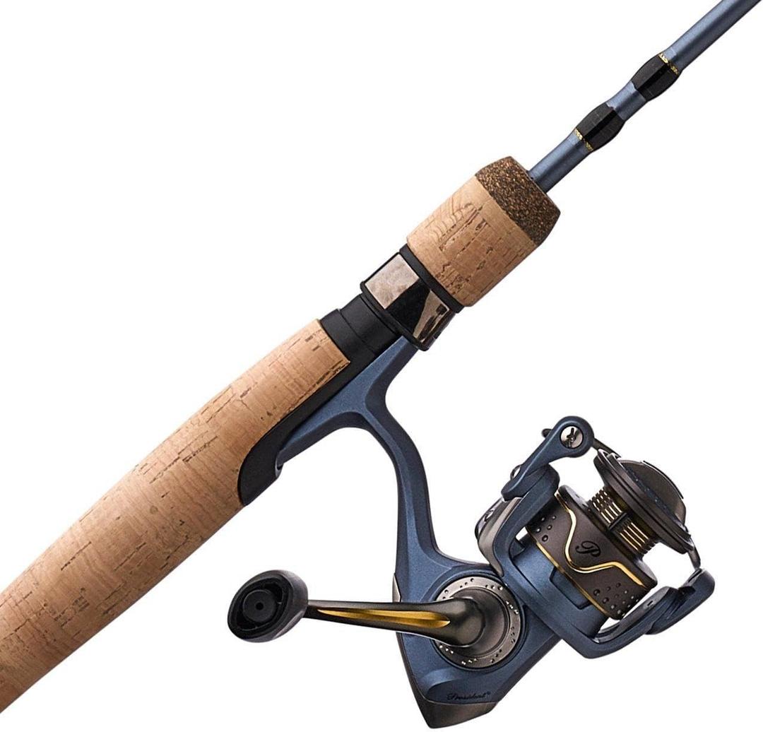 Pflueger President Spinning Reel and 4'8" Rod Combo, Ultra Light, 2-Piece Graphite Rod, Size 20 Reel, Aluminum Spool