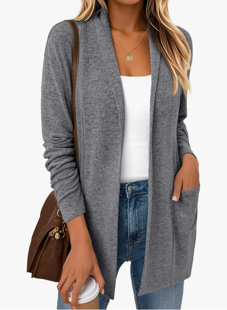 LILLUSORY Cardigan Sweaters for Women Lightweight Open Front Cardigans Casual Loose 2025 Fall Sweater with Pockets, Size XL LILLUSORY Cardigan Sweaters for Women Lightweight Open Front Cardigans Casual Loose 2025 Fall Sweater with Pockets, Size XL