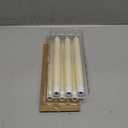 GenSwin Flameless Ivory Taper Candles Flickering with 10-Key Remote, Battery Operated Led Warm 3D Wick Light Window Candles Real Wax Pack of 6, Christmas Home Wedding Decor(0.78 X 9.64 Inch)