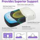 King Size Cervical Pillow for Side Sleepers, High Loft Contour Memory Foam Pillow for Neck & Shoulder Pain Relief, Ergonomic Support Pillow for Better Spinal Alignment with Cooling Cover