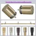 Curtain Rods for Windows 28 to 48 Inches - Aluminium Finials and Brackets - 1 Inch Decorative Window Rods - Adjustable Heavy Duty Curtain Rod - Wall & Ceiling Mounted - Antique Bronze Finish