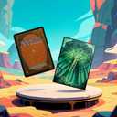 MTG Card Sleeves - Forest - Lotus Series - Ultra Clear Front & Matte Finish Back, 100 Count Standard Size TCG Sleeves, Matte Art Sleeve for Magic The Gathering