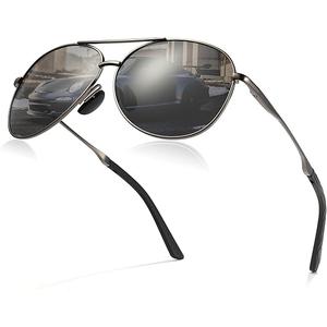 Cyxus Aviator Sunglasses for Men Polarized UV400 Protection Military Pilot Sunglasses Trendy for Driving Hiking 1489
