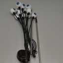 Outdoor Halloween Decorations Solar Spooky Lights12LED Scary Eyeballs Swaying Firefly Light with Magic Party Garden Decor,Solar Halloween Path Lights for Grave Cemetery,Ghost Decor 2PACK Orange