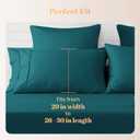 100% Egyptian Cotton King Pillow Cases Set of 2 - Luxury 800 Series Elite Collection Long Staple Cotton Pillow Cases (Teal), Silky Soft Hotel Quality Pillowcovers for Comfy Sleeping