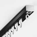 Ceiling Curtain Track, Wall Mount Curtain Tracks, Black, 3ft-6ft