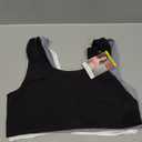 Hanes Womens Scoopneck Bralette Pack, Low-impact Bra, Cooling Stretch Cotton Crop Top, Bra, Black/Concrete Heather/White, Large US