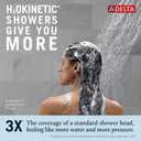 Delta H2Okinetic Matte Black 3-Setting Shower Slide Bar, Slide Bar Shower Head with HandHeld Spray, Detachable Shower Head with Hose, 1.75 GPM Flow Rate, Matte Black 51308-BL