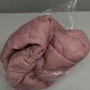 Reebok Womens Puffer Jacket - Lightweight Quilted Snow Glacier Shield Zip Up Bubble Winter Coat for Women with Hood & Pockets (Medium, Dusty Rose)