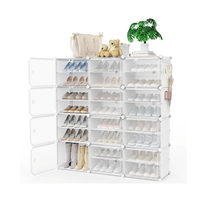 Portable Shoe Rack Shoe Organizer for Closet Entryway 48 Pairs Shoe Rack Organizer with Doors Shoe Storage Organizer Shoe Rack with Cover Shoe Organizer Cabinet Shoe Rack for Closet Entryway Bedroom