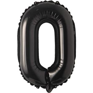 16" inch Single Black Alphabet Letter number Balloons Aluminum Hanging Foil Film Balloon Wedding Birthday party decoration banner Air Mylar Balloons (16 inch Black 0)