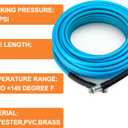 GASHER 66feet Home Dryer Vent Duct Cleaning Kit, 2 Jetter Nozzle, 1/4" NPT Ball Valve, 1/4" NPT Air Plug, 1/4"NPT Reducer Adapter