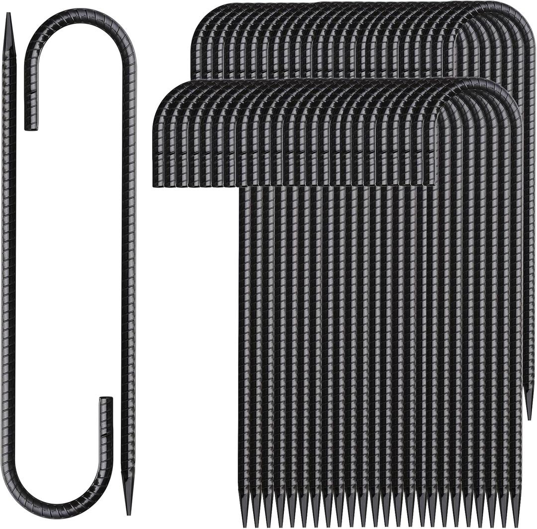 12 Inch Rebar Stakes Pack of 50 J Hook Ground Stakes Heavy Duty Chain Link Fence Stakes Galvanized Anchors Metal Tent Stakes for Wire Fencing Concrete Forming Trampolines Camping Canopies Shed Swing 12 Inch Rebar Stakes Pack of 50 J Hook Ground Stakes Heavy Duty Chain Link Fence Stakes Galvanized Anchors Metal Tent Stakes for Wire Fencing Concrete Forming Trampolines Camping Canopies Shed Swing