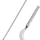 Weeding Sickle, Steel Grass Sickle with Serrated Double-Edged Blade, Telescoping Grass Whip, Stand up Weeding Grass Sickle, Lightweight Sickle Garden Tool Long Handle for Garden, Yard