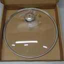 10.25 Inch Glass Lid for Frying Pan Tempered Glass Pot Lid with Stainless Steel Rim for 10.25 Inch Frying Pan Wok Pot Skillet (10.25 Inch)