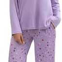 Navisting Women’s Soft Pajama Set Long Sleeve Tops and Full Length Pajama Set Sleepwear with Dream Print Two Piece Pjs, XL