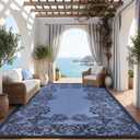 Garvee Outdoor Rugs 9' x 12 Waterproof Reversible Mats, Large Area Plastic Straw Rug, Outside Carpet, Butterfly Floral Rv Mat for Patio Camping Picnic Backyard Deck Balcony Porch Beach Trailer