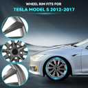 New 21Inch 21x8.5 inch Charcoal Aluminum Alloy Wheel Rims Fit for Tesla Model S 2012 2013 2014 2015 2016 2017, OEM Design Replacement Rim, 98727 6005868