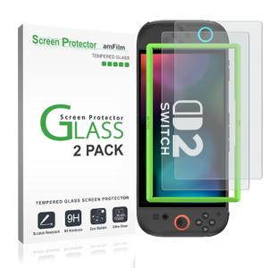 amFilm Tempered Glass Screen Protector for Nintendo Switch 2 7.9" 2025 (2-Pack)Matte Finish