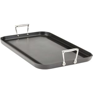 All-Clad HA1 Hard Anodized Nonstick Griddle 13x20 Inch Oven Broiler Safe 500F Pots and Pans, Cookware Black