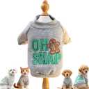 Christmas Pet Sweatshirt Coat with Gingerbread Design  Perfect Pet Christmas Outfit for Dogs and Cats (XLarge, Gingerbread Coat)