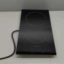 12" Ceramic Cooktop with 120V Plug, Electric Cooktop 1700W 2-Burner, Touch Control with Timer & Child Lock, Built-in or Countertop