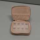 Weekly Pill Organizer Pink Portable Leather Travel Pill Organizer 7 Day with Detachable 8 Compartments, Cute Travel Pill Case for Vitamins & Medication, Weekly Medicine Container with Secure Zipper