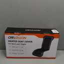 47.2 Long Seat Cushion with Heat for Back and Thighs, Heated Seat Covers in 2 Intensities, Black Mesh Seat Warmer in PU Leather Case, Gift for Father Day and Mother Day