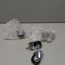 Finnhomy Stem Caster Wheels 2 Inch Heavy Duty Threaded Swivel Casters 1/4" - 20 x 1 Set of 4 for Wire Shelve Wheels P Anti-wear Smooth Casters, Black