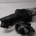 COZIA DESIGN Snorkeling Gear for Adults with Fins - Full Face Snorkel Mask and Swim Fins, 180 Panoramic View Snorkel Mask, Anti Fog and Anti Leak Adult Snorkel Set
(DeepBlack, Mask L - Fins M)