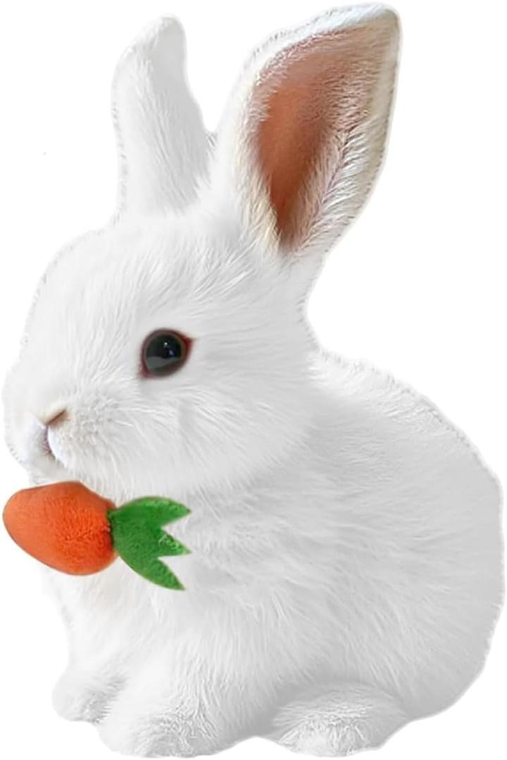 Bunny Realistic Bunny, Realistic B.unny Toy, Easter Bunny Toy, 2026 New Bu.nnyToys Educational Interactive Toys - Can Walk and Talk, Hopping Realistic Toy for Kids(with Carrot)