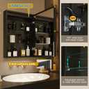 20x28 Inch Right Hinge Aluminum LED Bathroom Medicine Cabinet with Mirror