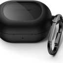 SURITCH Magnetic Cases for Bose New QuietComfort Earbuds (2024) Case Cover, Rugged Shockproof Protective Cover for Bose QuietComfort Earbuds with Magnetic Lok & Carabiner & Cleaning Kit, Black