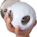Todays Kids Baby Proofing Door Knob Covers 4 Pack - Easy to Install Child Safety Locks for Doors, Durable & Reusable Child Proof Door Lock, Dual-Lock & Versatile Design, Fits Round Doorknobs, White
