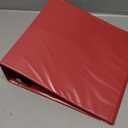 Samsill Durable 4 Inch Binder, Locking D Ring Binder, Customizable Clear View Cover, Red, Single, Holds 775 Pages