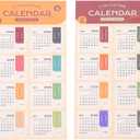 2026 Monthly Calendar Stickers - 2 Sheet Adhesive Tabs Color-coded Divider Index Labels for Journals, Notebooks & Diy Planning, Retro Color (Multi)