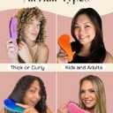Lily England Detangler Hair Brush for Curly, Thick, Straight & Natural Hair - Gentle Detangling Brush for Women, Kids & Toddlers with Flexible Bristles - Smooth Hairbrush for Wet & Dry Hair, Ombre