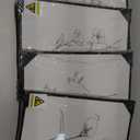 Framed Black and White Floral Wall Art, 4 Piece Vintage Gray Botanical Canvas Prints Painting Artwork, Minimalist Neutral Flower Pictures for Farmhouse Bedroom Living Room Bathroom Home Decor, 11x14