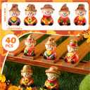 Wesiti 40 Pcs Thanksgiving Mini Resin Figurine Scarecrow Fall Miniature Resin Statues Tiny Scarecrow Figurine to Hide for Indoor Outdoor Gifts Home Table Centerpieces Dollhouse Garden Landscape