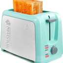 Holstein Housewares - 2-Slice Toaster with 7 Browning Control Settings, Mint/Stainless Steel - Great to Toast Bread, Bagels and Waffles