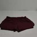 Ksmien Women's 2 in 1 Running Shorts - Lightweight Athletic Workout Gym Yoga Shorts Liner with Phone Pockets XL Burgundy