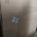 Leinuosen Dorm Twin Headboard with 2 Outlets White Leather Minimalist