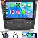 4+64G Android Car Stereo for Lexus GS300/350/400/430/450/460 2004-2011 Wireless Carplay Android Auto Car Radio, 9 Touch Screen Head Unit Bluetooth GPS WiFi Mirror Link FM/RDS DSP Backup Camera SWC