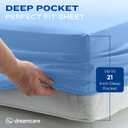 DREAMCARE King Size Sheets Set 4 pcs Cooling Sheets up to 21 Deep Pocket King Sheet Set Hotel Luxury Sheets & Pillowcases Superior Softness 100% Fine Microfiber with Side Pocket White
